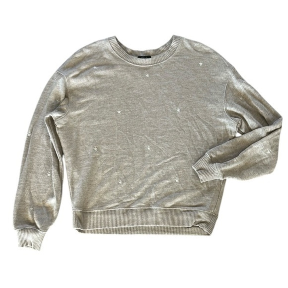 Rails Ramona heather brown embroidered stars pull over sweatshirt size medium